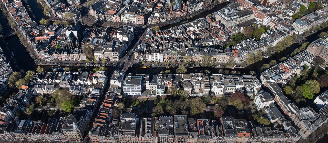City, aerial view.Amsterdam, The NetherlandsPhoto: Dan Boman 2016