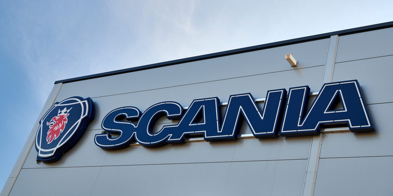  Bir binadaki Scania amblemi